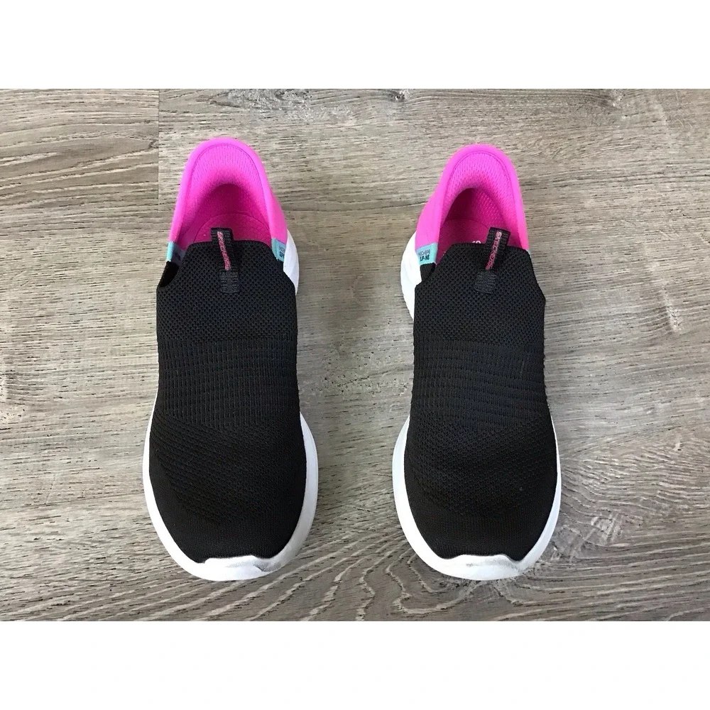 Skechers Kids 5 Ultra Flex 3.0 Fresh Time Slip On Memory Foam Trainers Sneakers